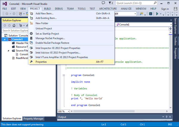 Setting Compiler Options in the Visual Studio* IDE Property Pages